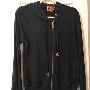 Tory Burch Logo Full Zip Hoody